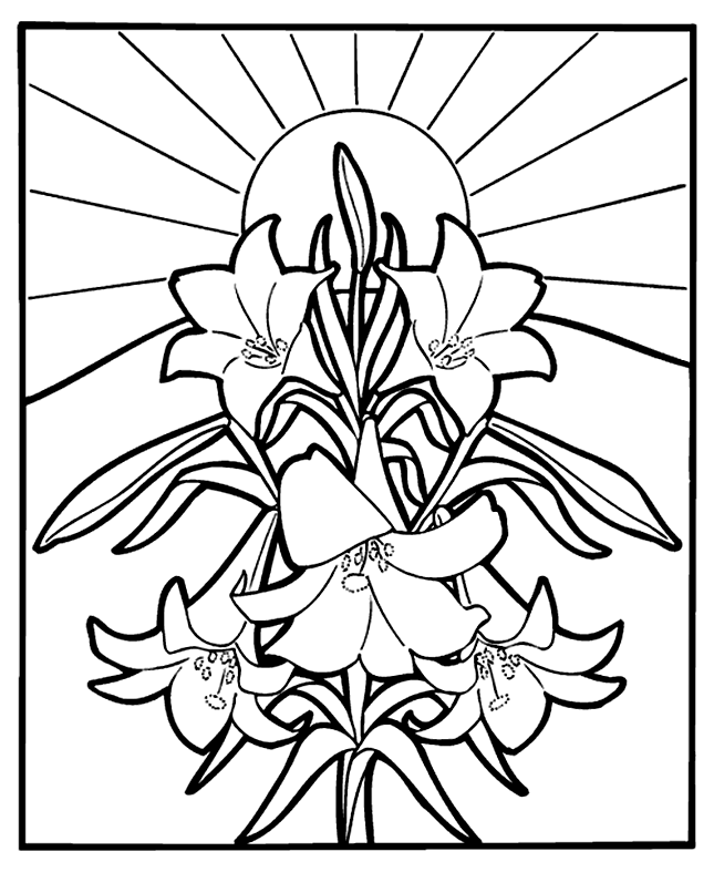 Easter Lilies Coloring Page | Crayola.com